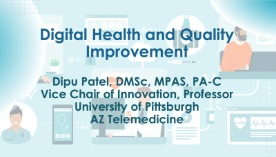 Digital Health and Quality Improvement slide deck with title text.